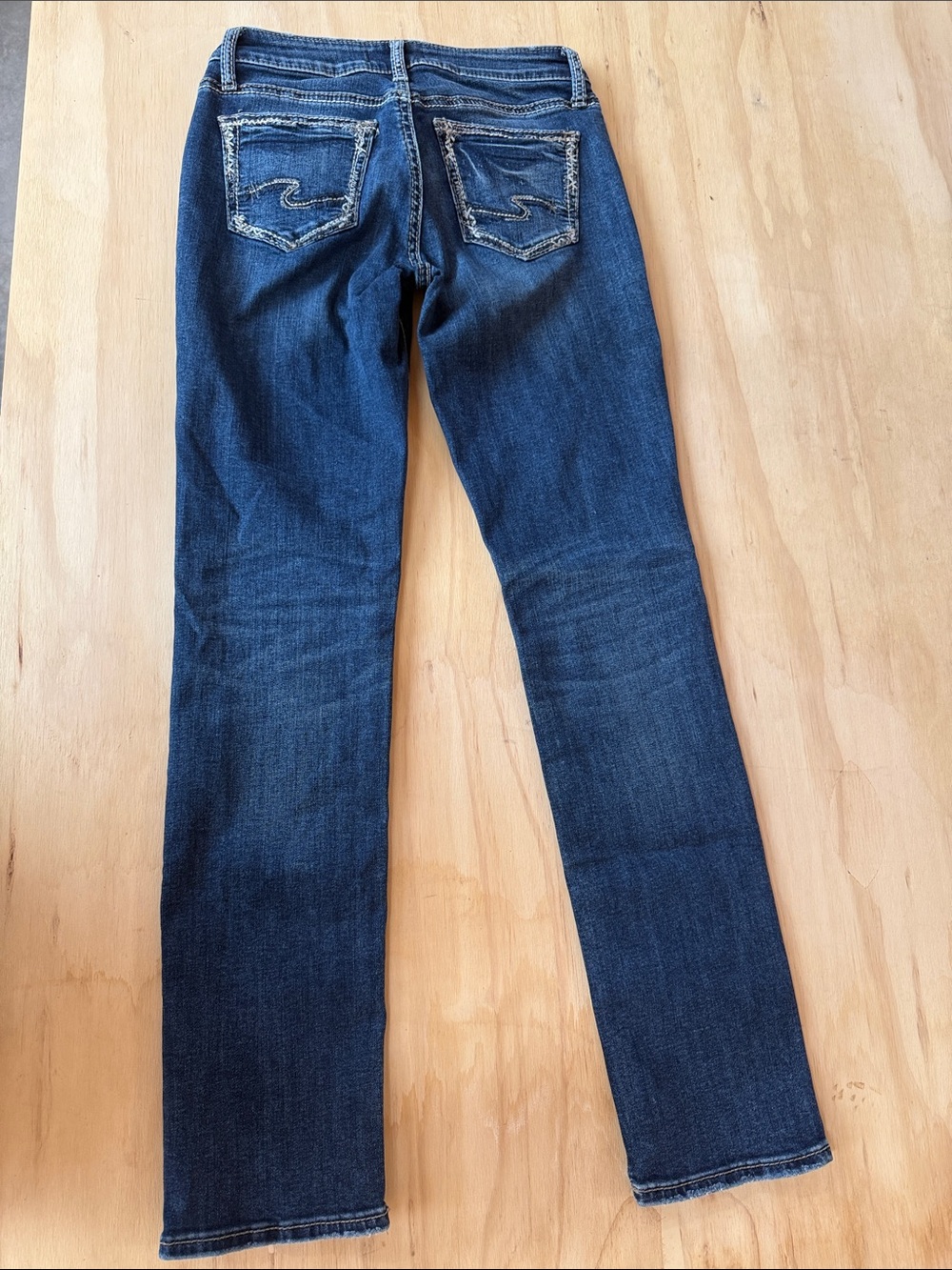 Silver Jeans Women's Straight Leg Dark Blue Denim